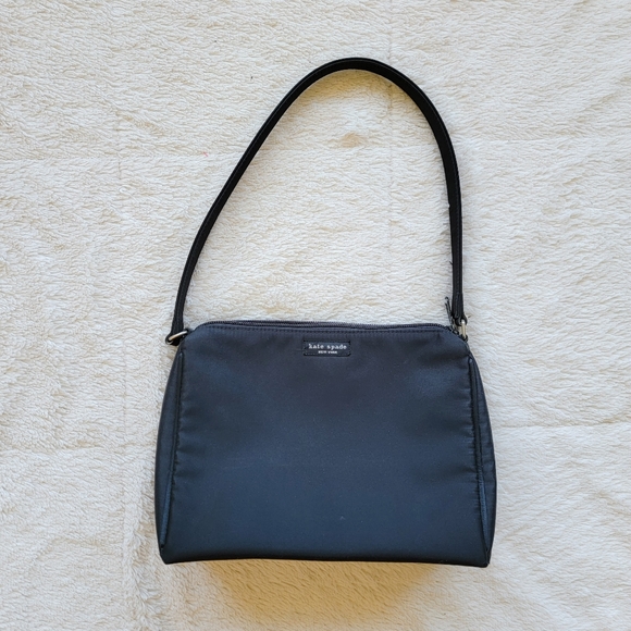 kate spade Handbags - Kate Spade Vintage Black Canvas Minimalist Shoulder Bag